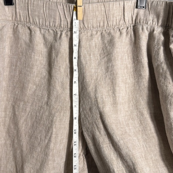 J. Jill linen capri pants 3X plus size  Beige tan 100% Linen Pants lightweight - Picture 2 of 13